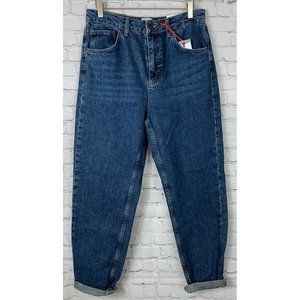 NWT BDG URBAN OUTFITTERS Womens' Mom High Waisted Tapered Blue Jeans W 31 L 32